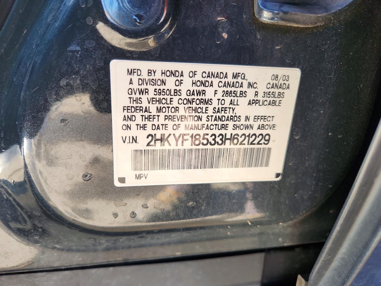 2003 Honda Pilot exl