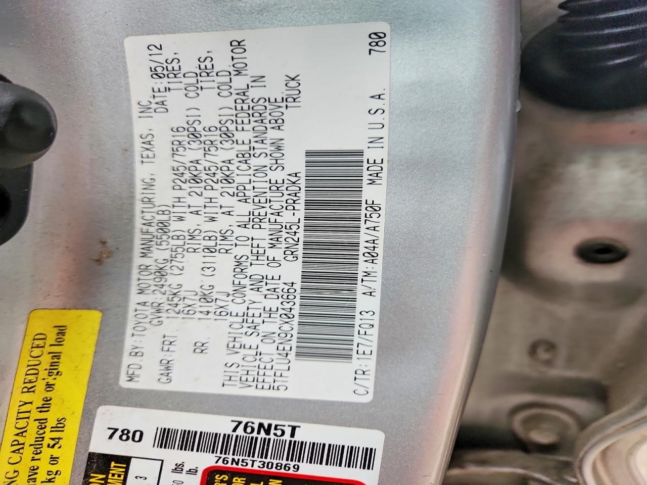 2012 Toyota Tacoma Double cab