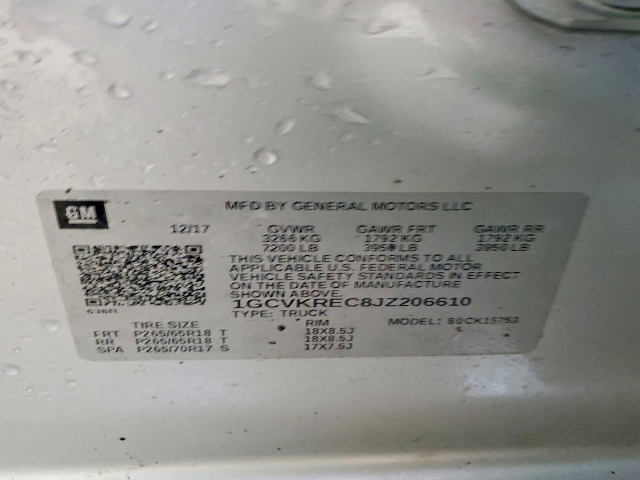 2018 Chevrolet Silverado K1500 lt