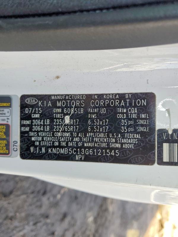 2016 KIA Sedona lx