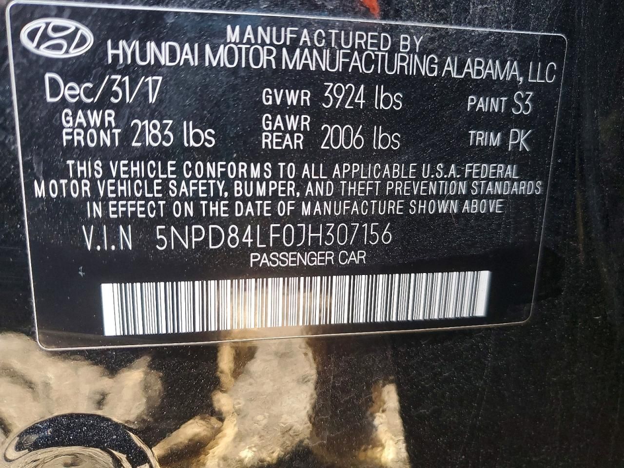 2018 Hyundai Elantra sel