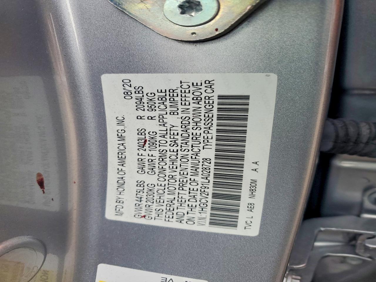 2020 Honda Accord Touring