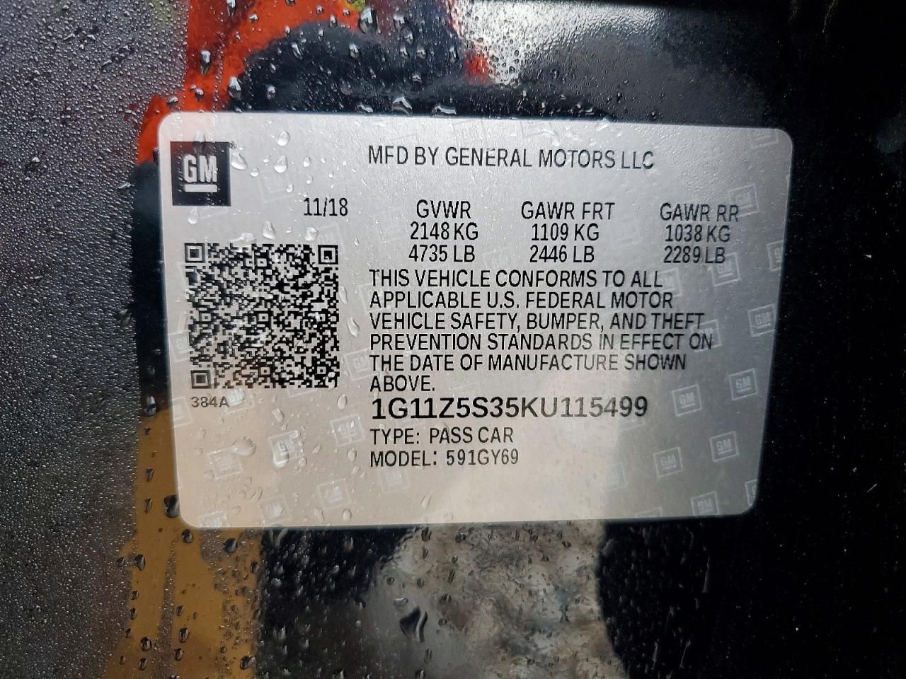 2019 Chevrolet Impala lt