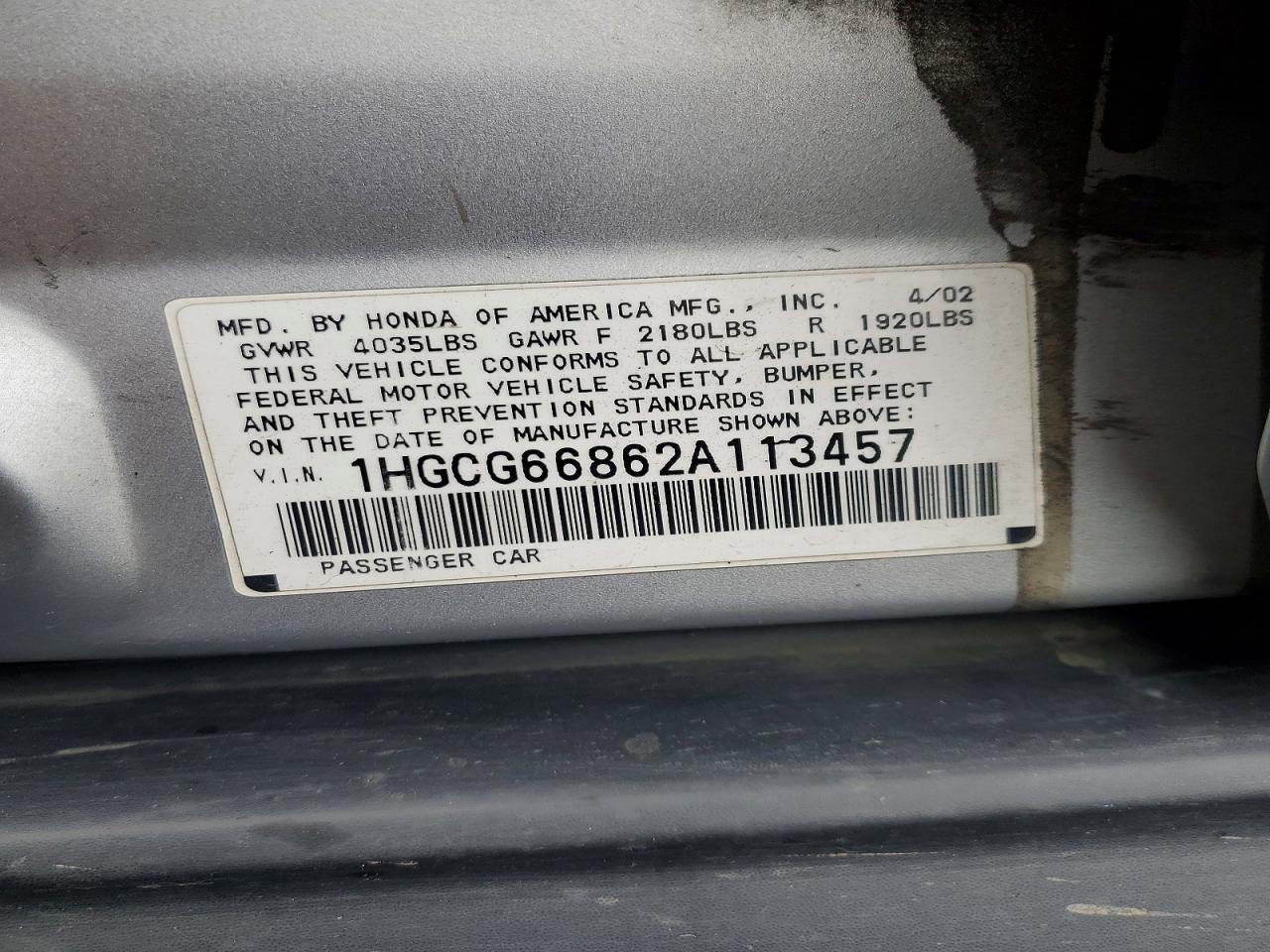 2002 Honda Accord ex