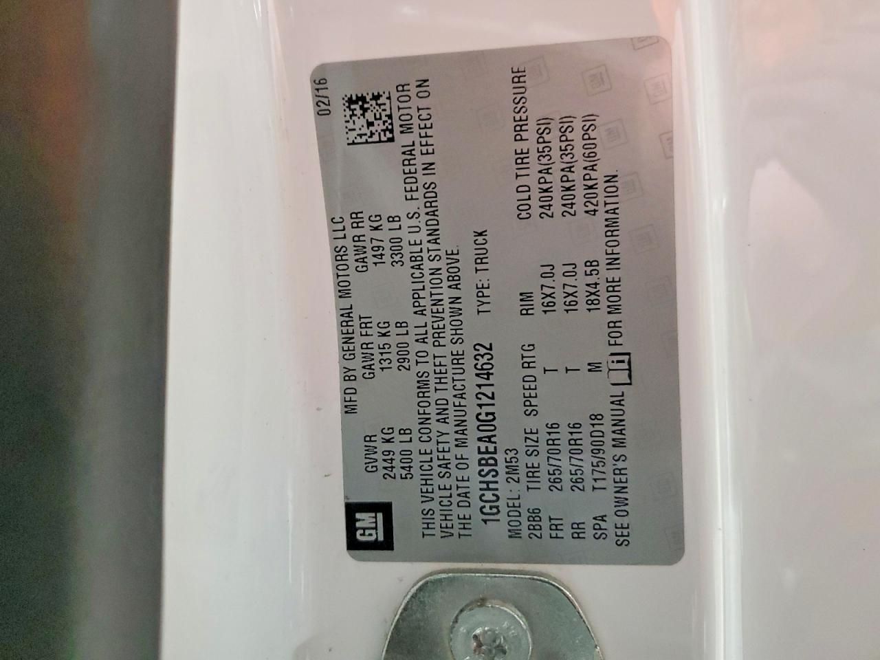 2016 Chevrolet Colorado