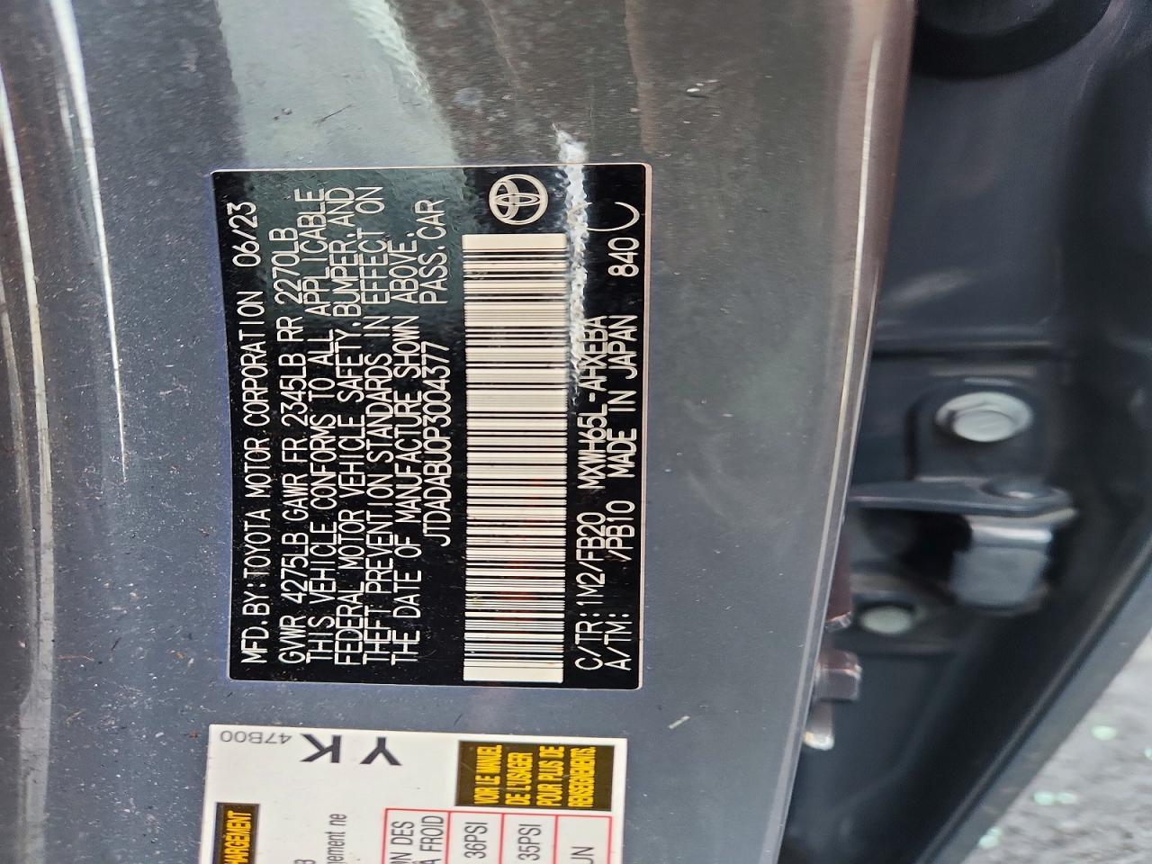 2023 Toyota Prius le