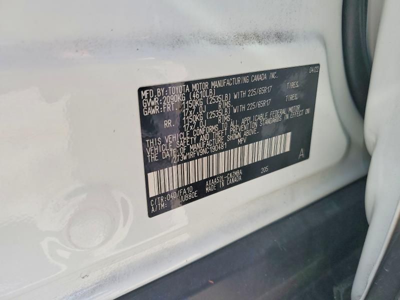 2022 Toyota Rav4 xle