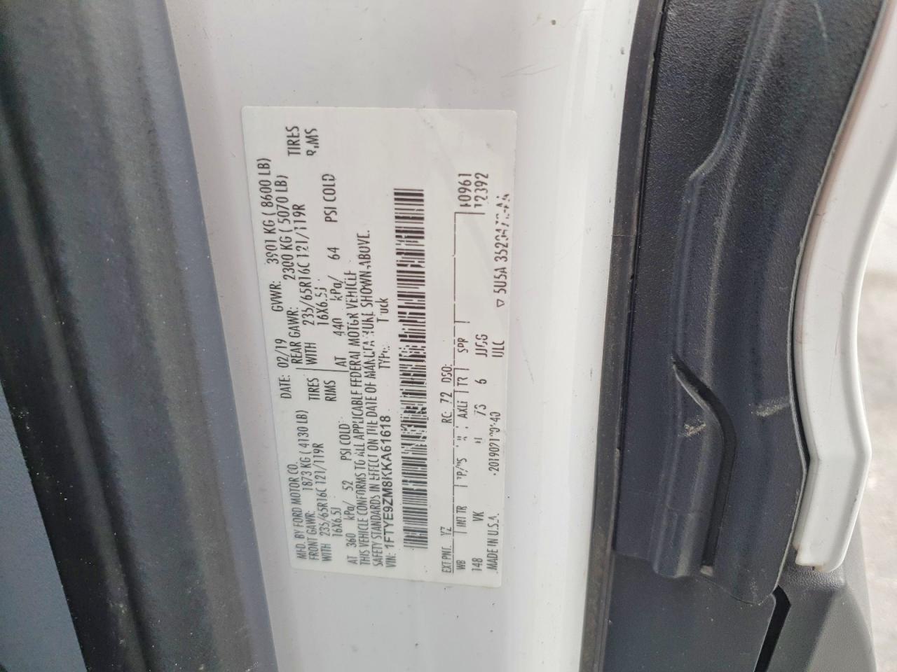 2019 Ford Transit Van T-150 LO