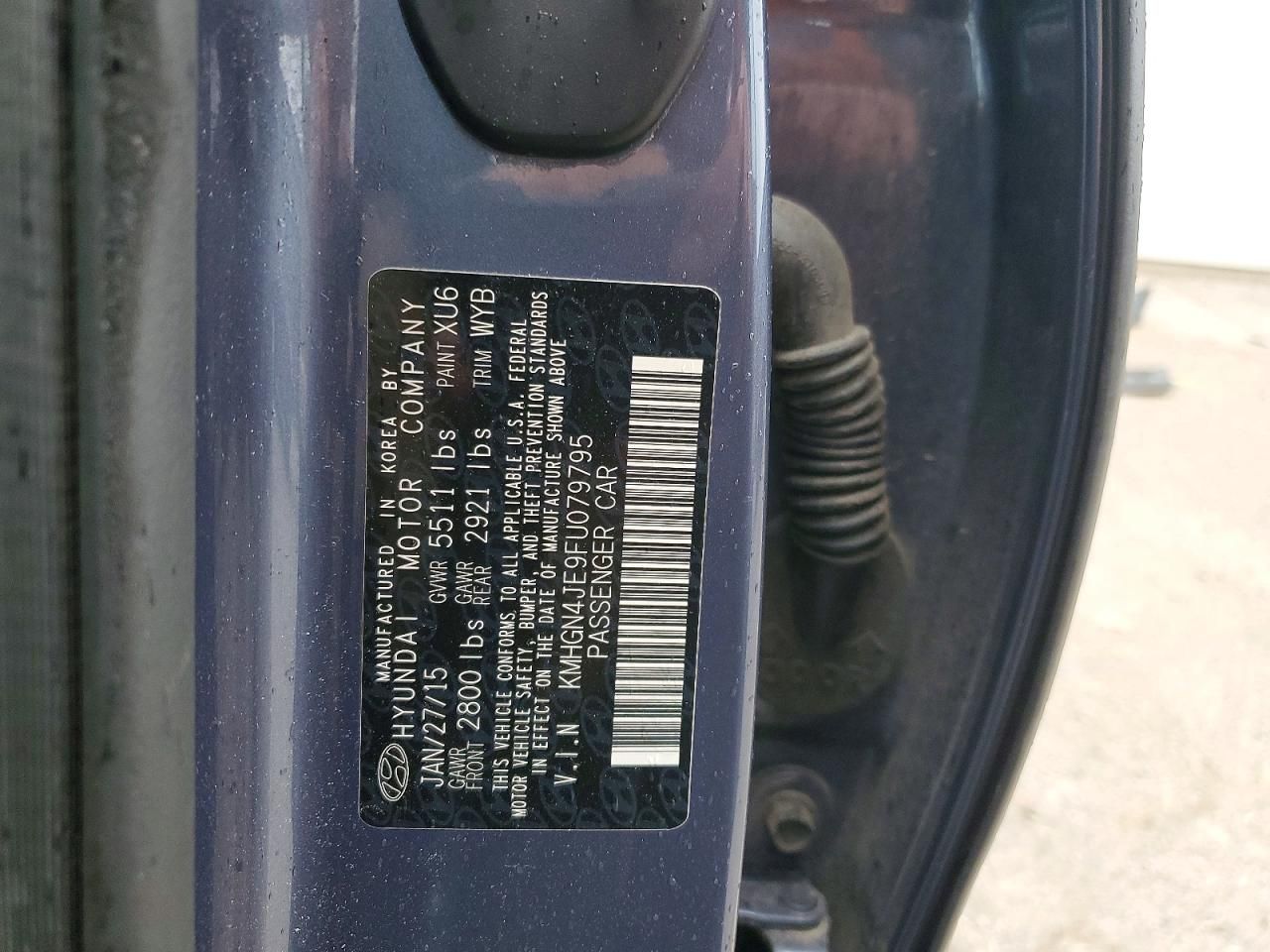 2015 Hyundai Genesis 3.8l