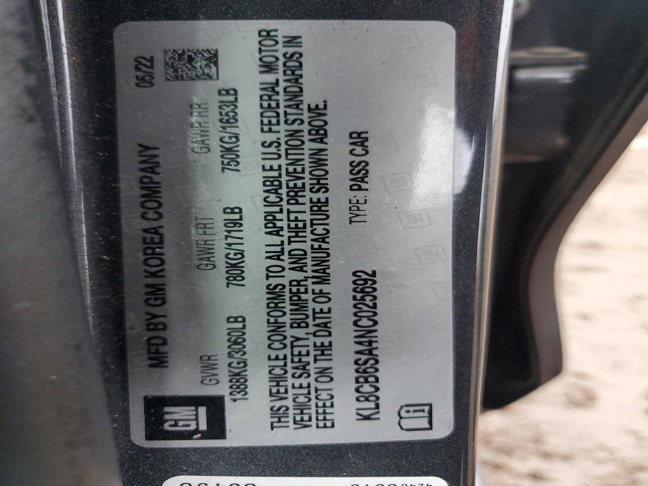 2022 Chevrolet Spark ls