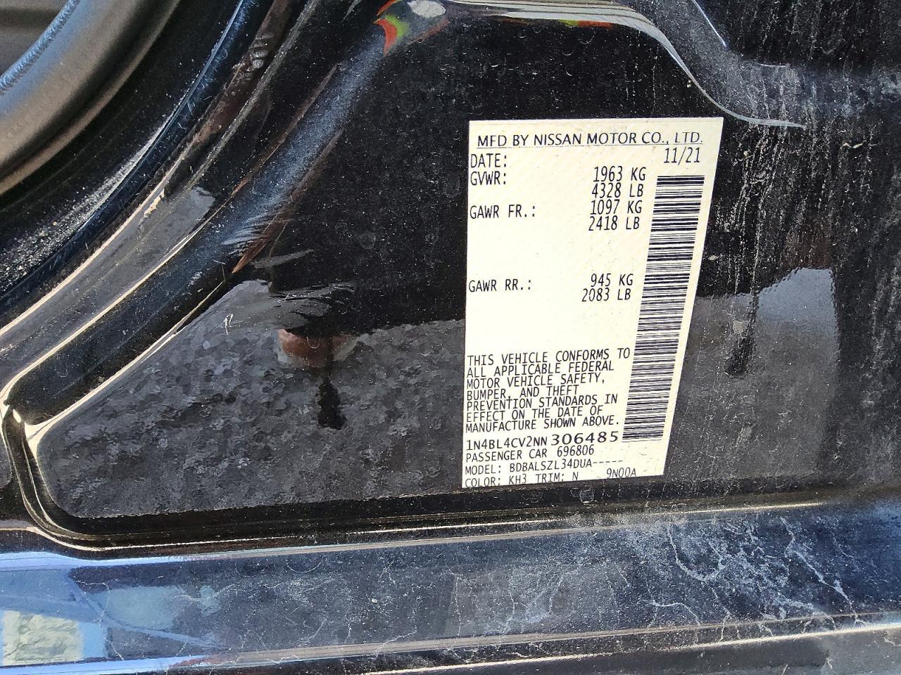2022 Nissan Altima sr