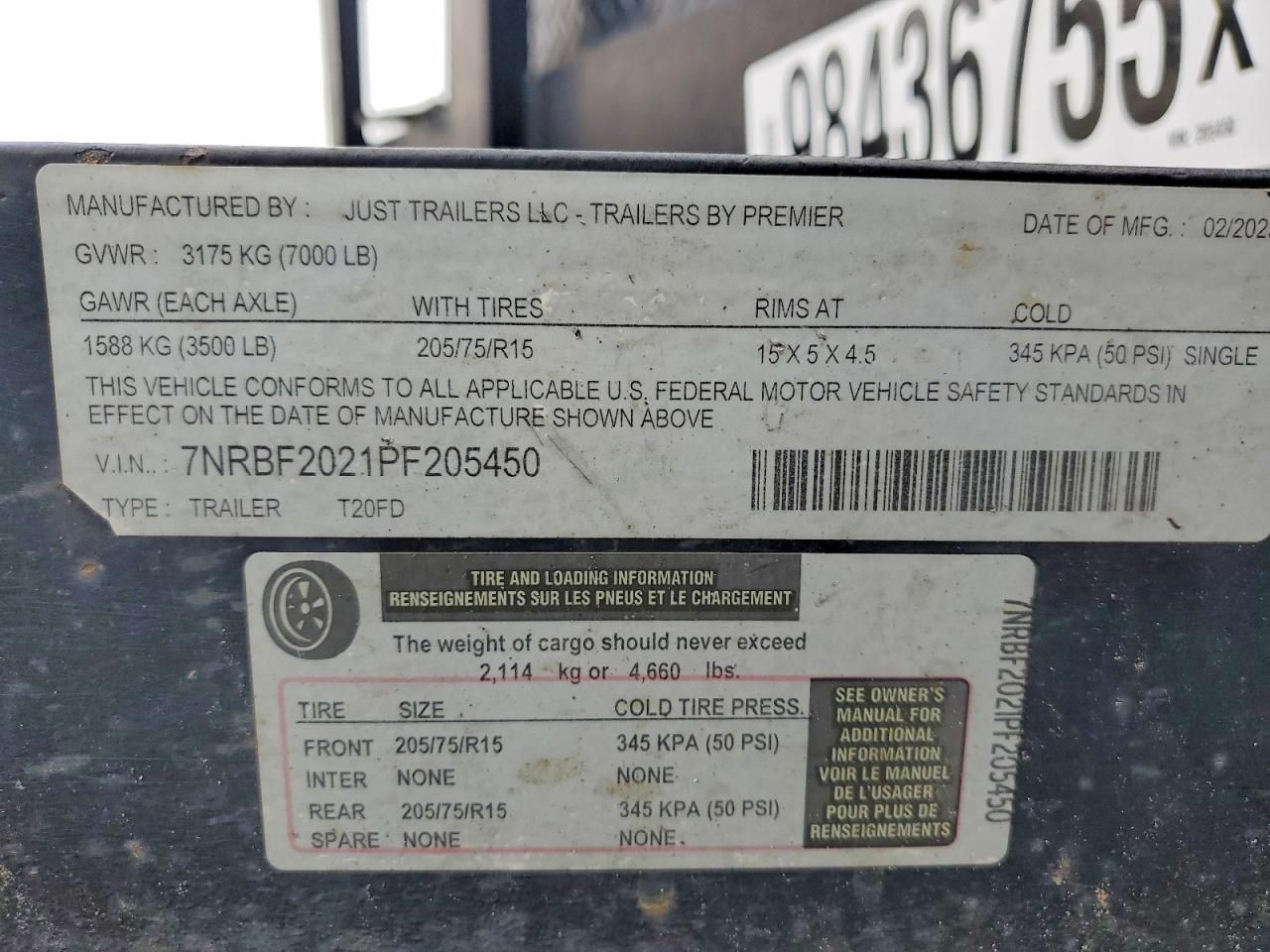 2023 Just Trailers 2023 Just T20FD Equipment Trailer