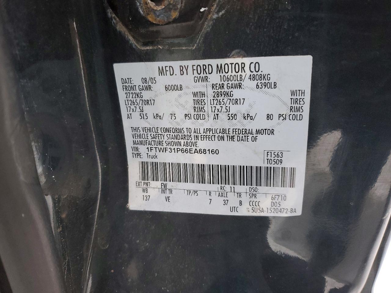 2006 Ford Super Duty F-350 W/S