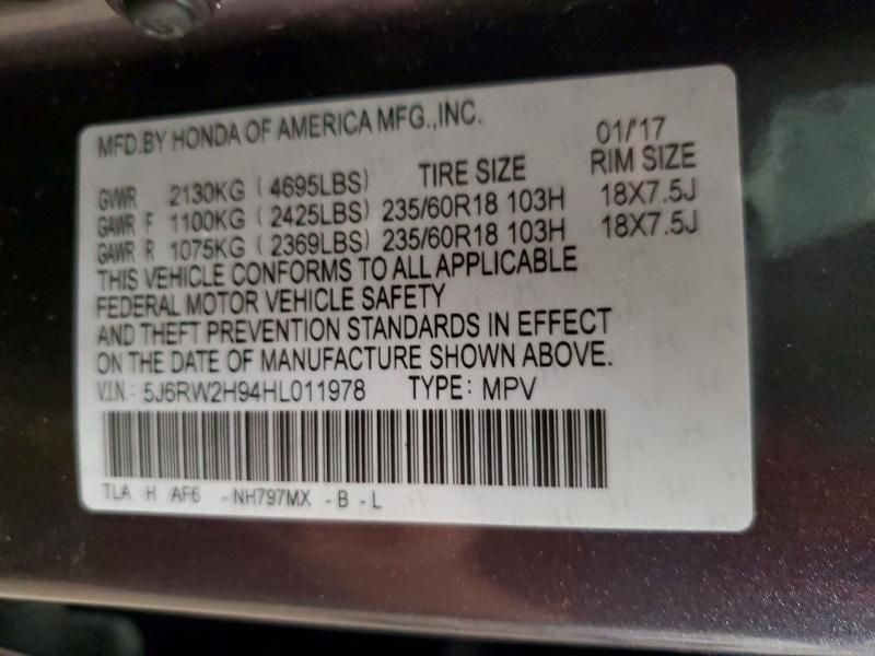 2017 Honda Cr-v Touring