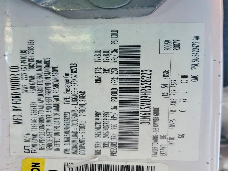 2017 Lincoln Mkz Hybrid Reserve