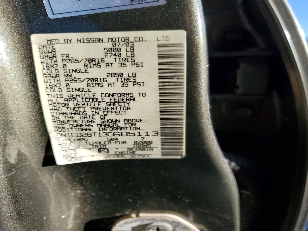 2003 Nissan Xterra xe