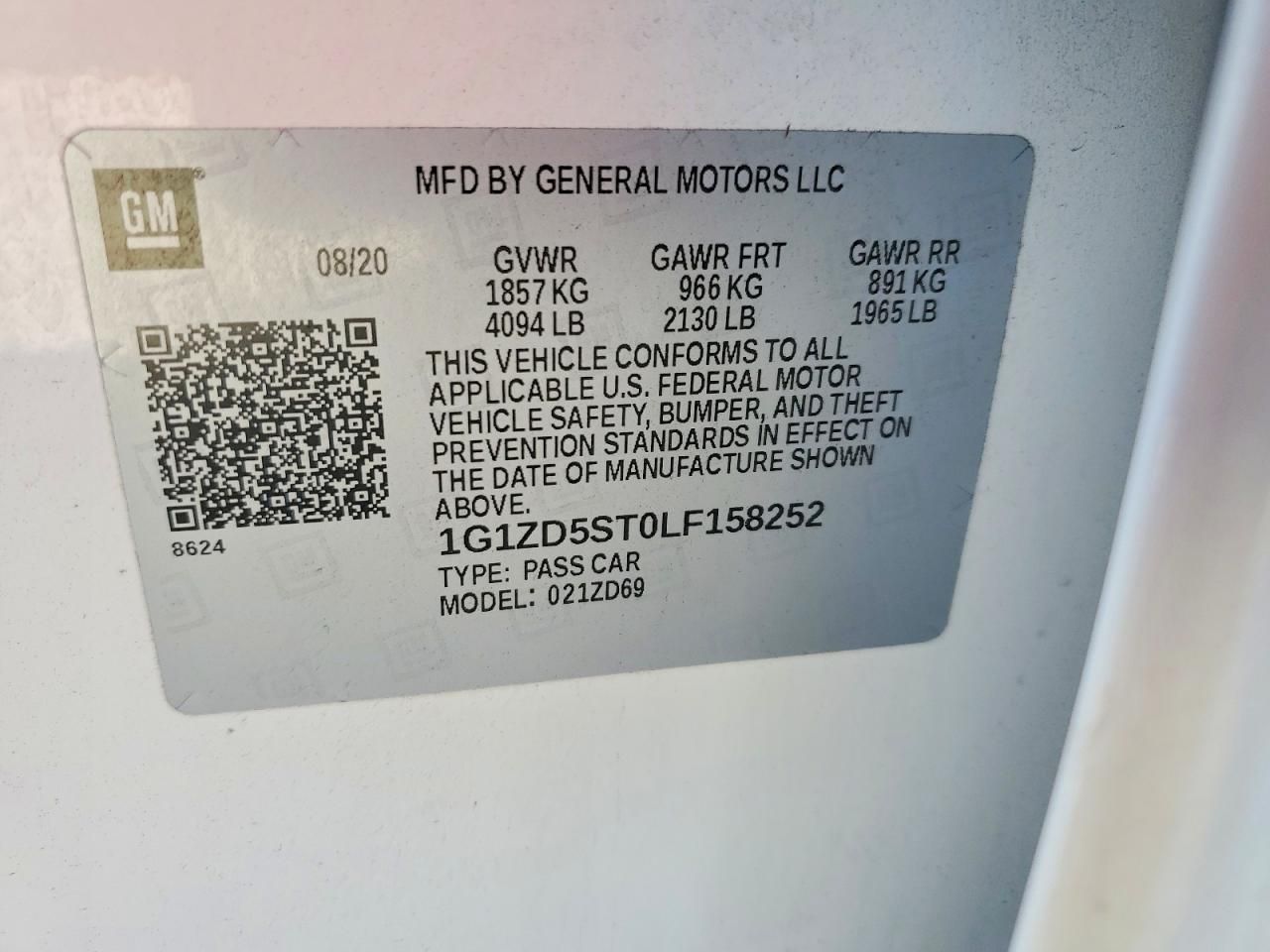 2020 Chevrolet Malibu lt