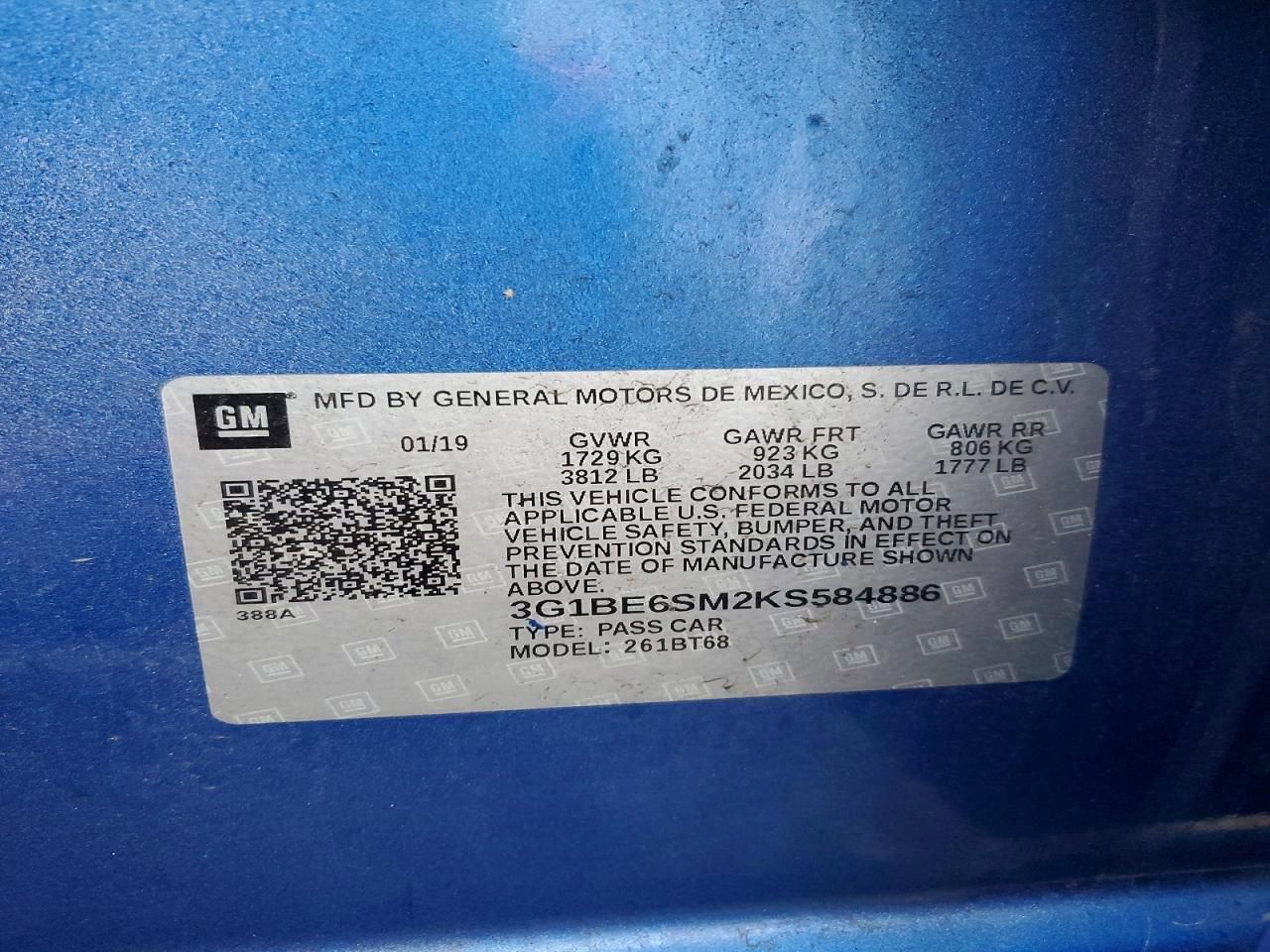 2019 Chevrolet Cruze lt