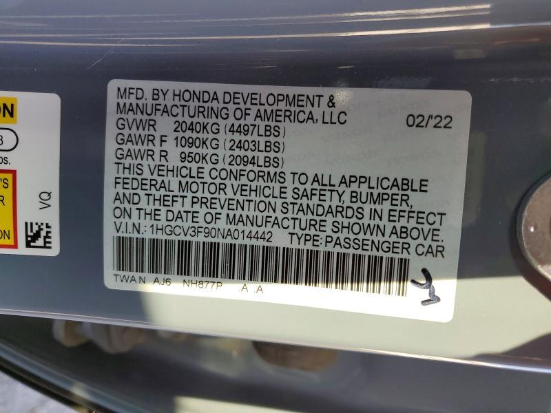 2022 Honda Accord Touring Hybrid