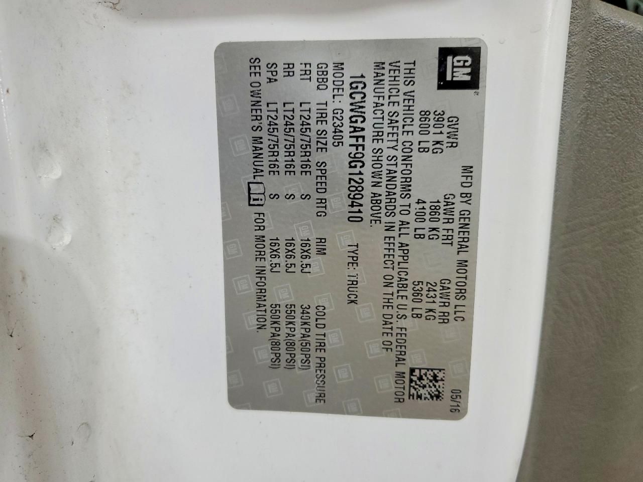 2016 Chevrolet Express G2500 Delivery Van