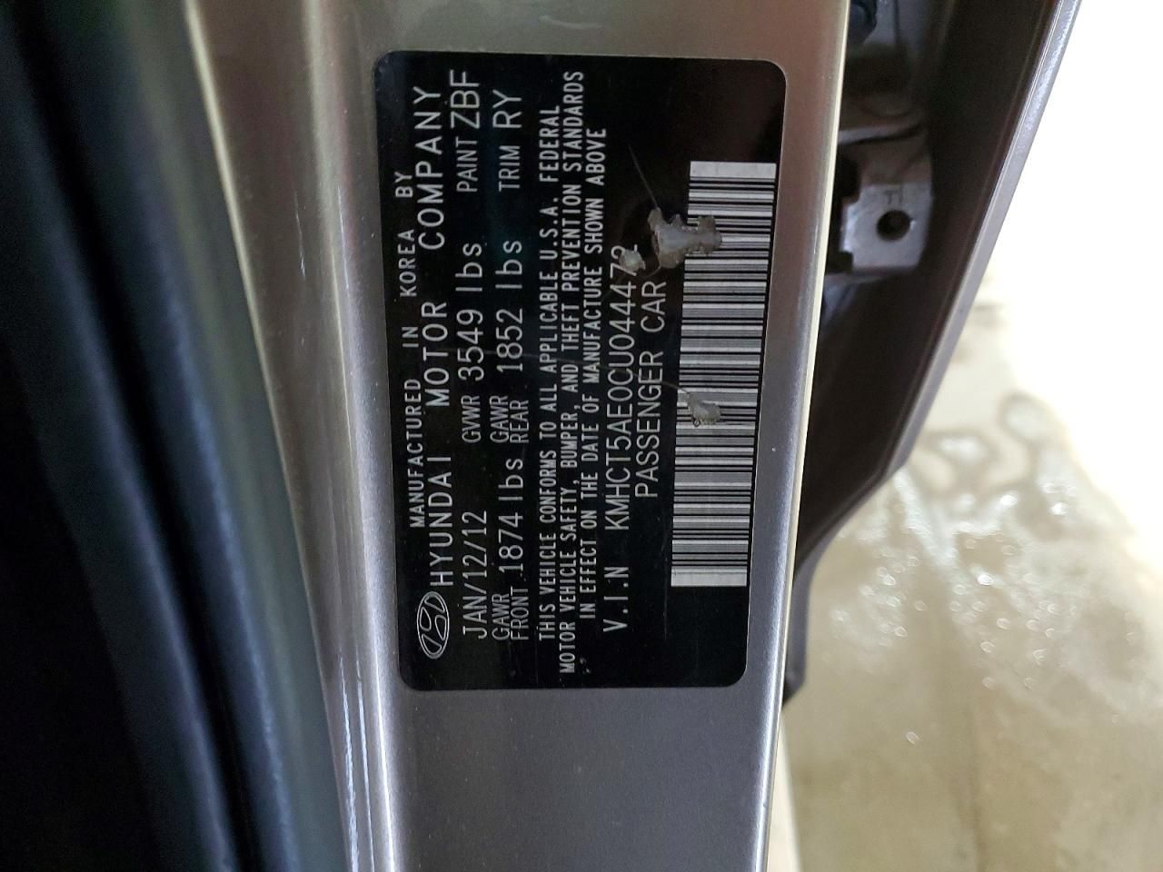 2012 Hyundai Accent gls