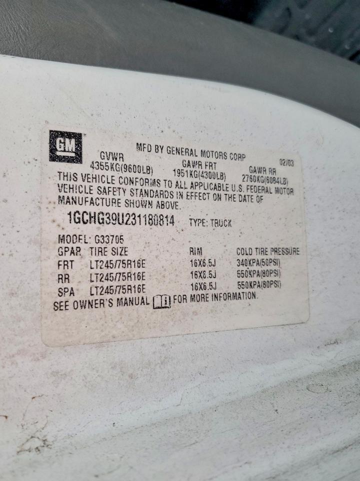 2003 Chevrolet Express G3500 Delivery Van