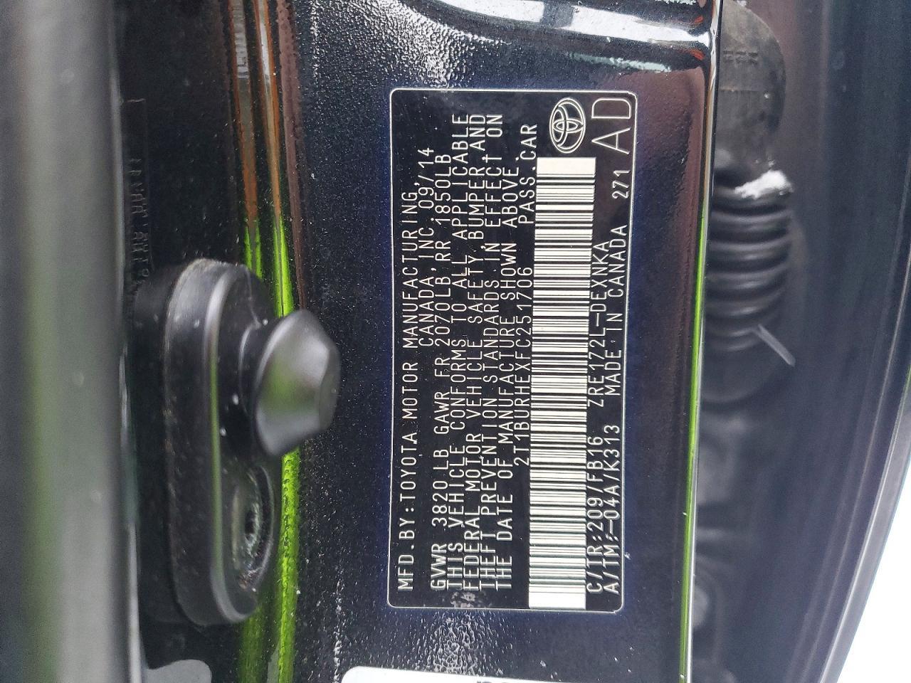2015 Toyota Corolla l