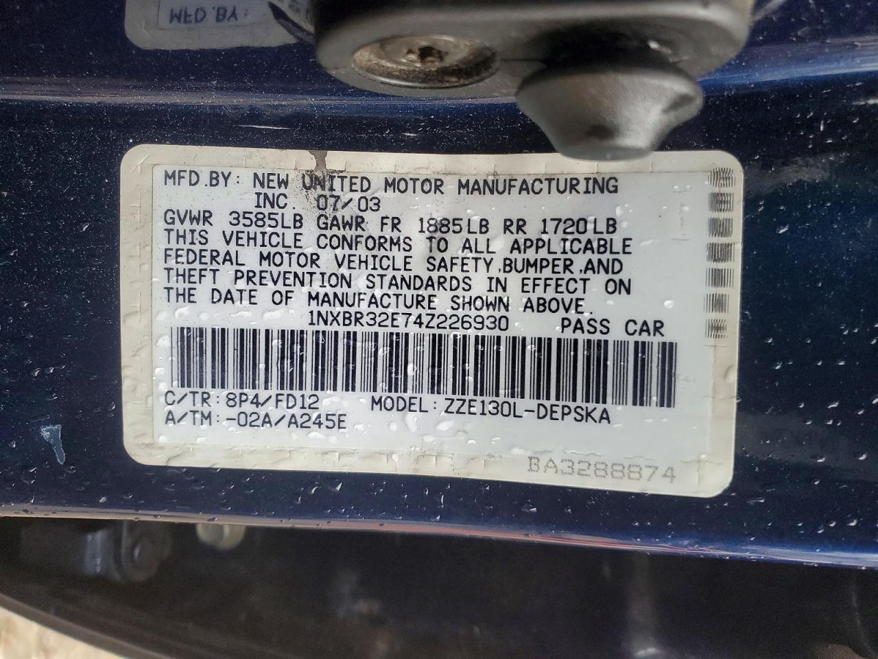 2004 Toyota Corolla ce