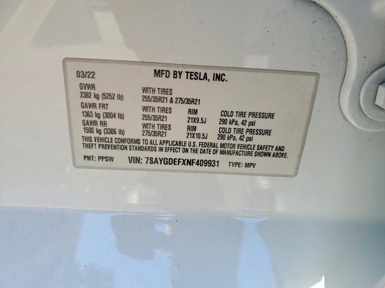 2022 Tesla Model y