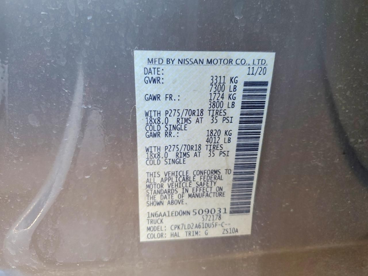 2021 Nissan Titan sv