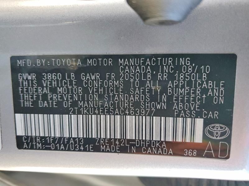 2010 Toyota Corolla Matrix