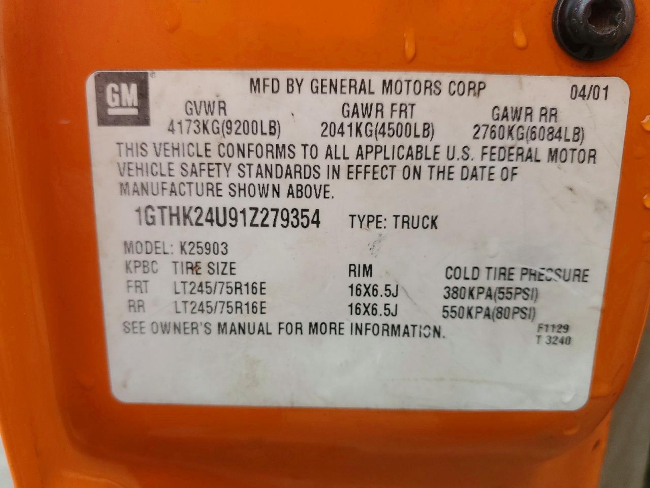 2001 GMC Sierra K2500 Heavy Duty