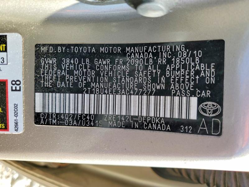 2010 Toyota Corolla Base