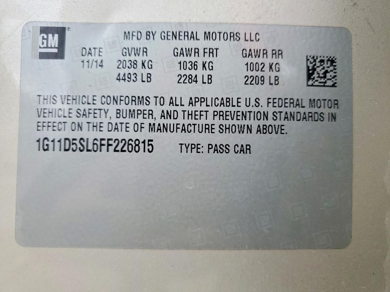 2015 Chevrolet Malibu 2LT