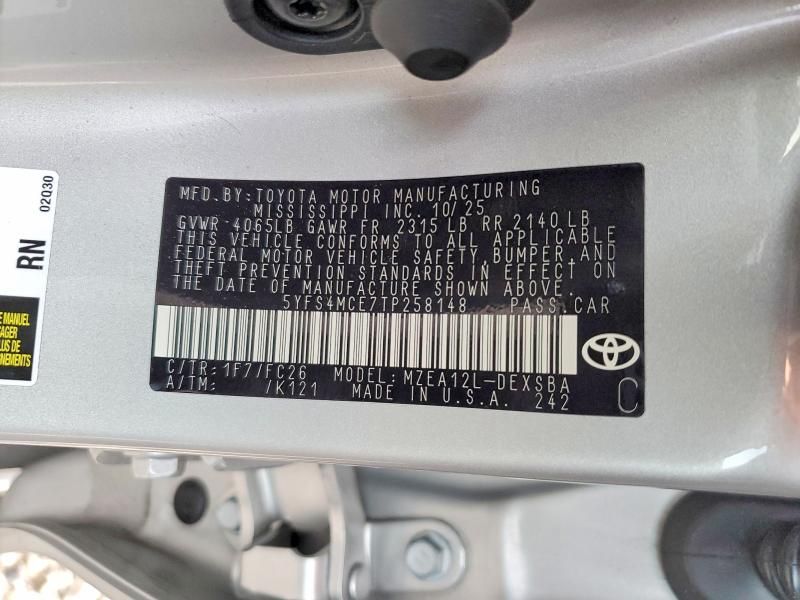 2026 Toyota Corolla se