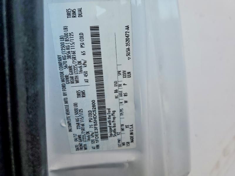 2017 Ford Econoline E350 Super Duty Cutaway van