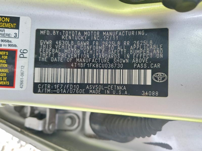 2012 Toyota Camry Base