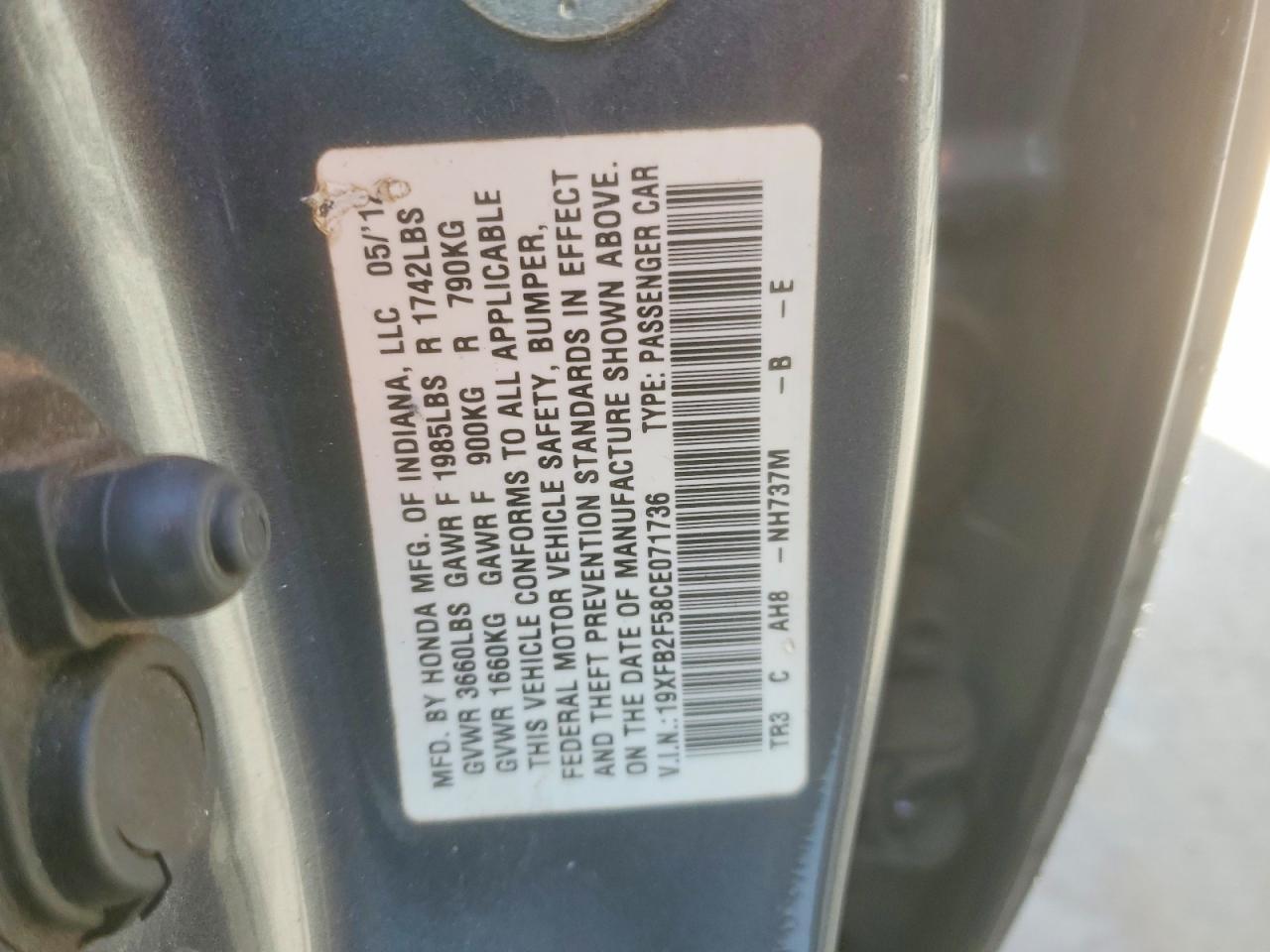 2012 Honda Civic lx