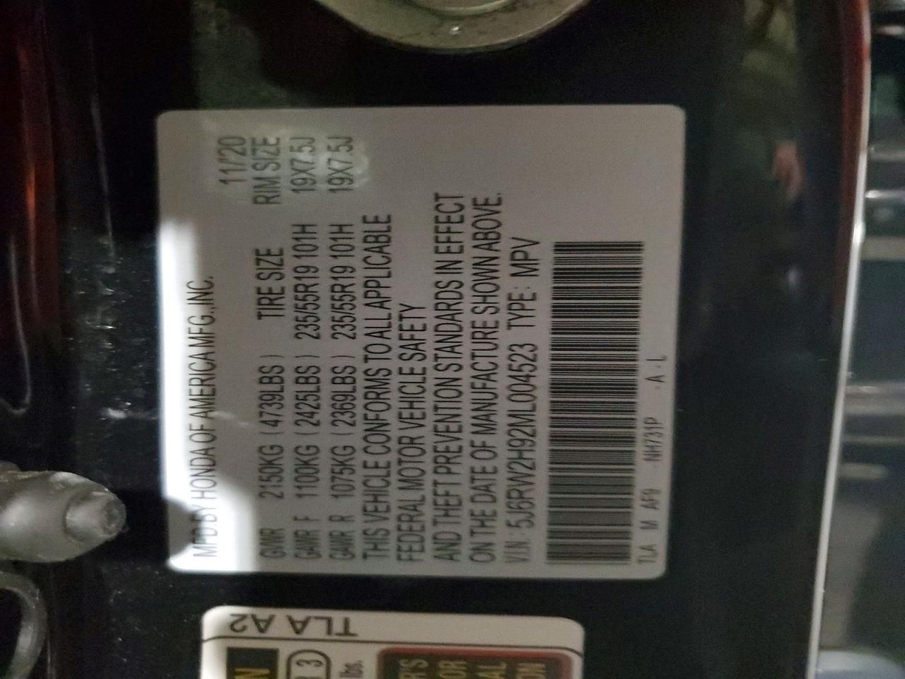 2021 Honda Cr-v Touring