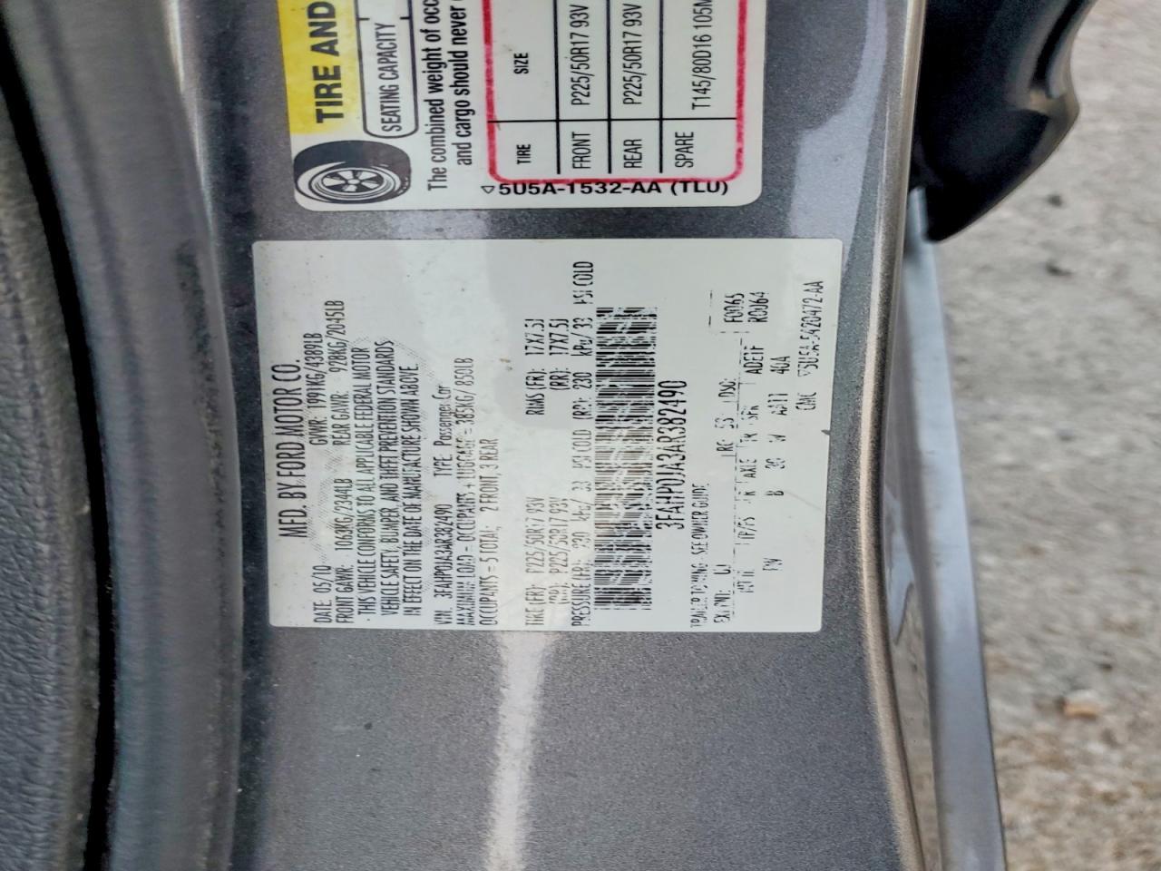 2010 Ford Fusion sel