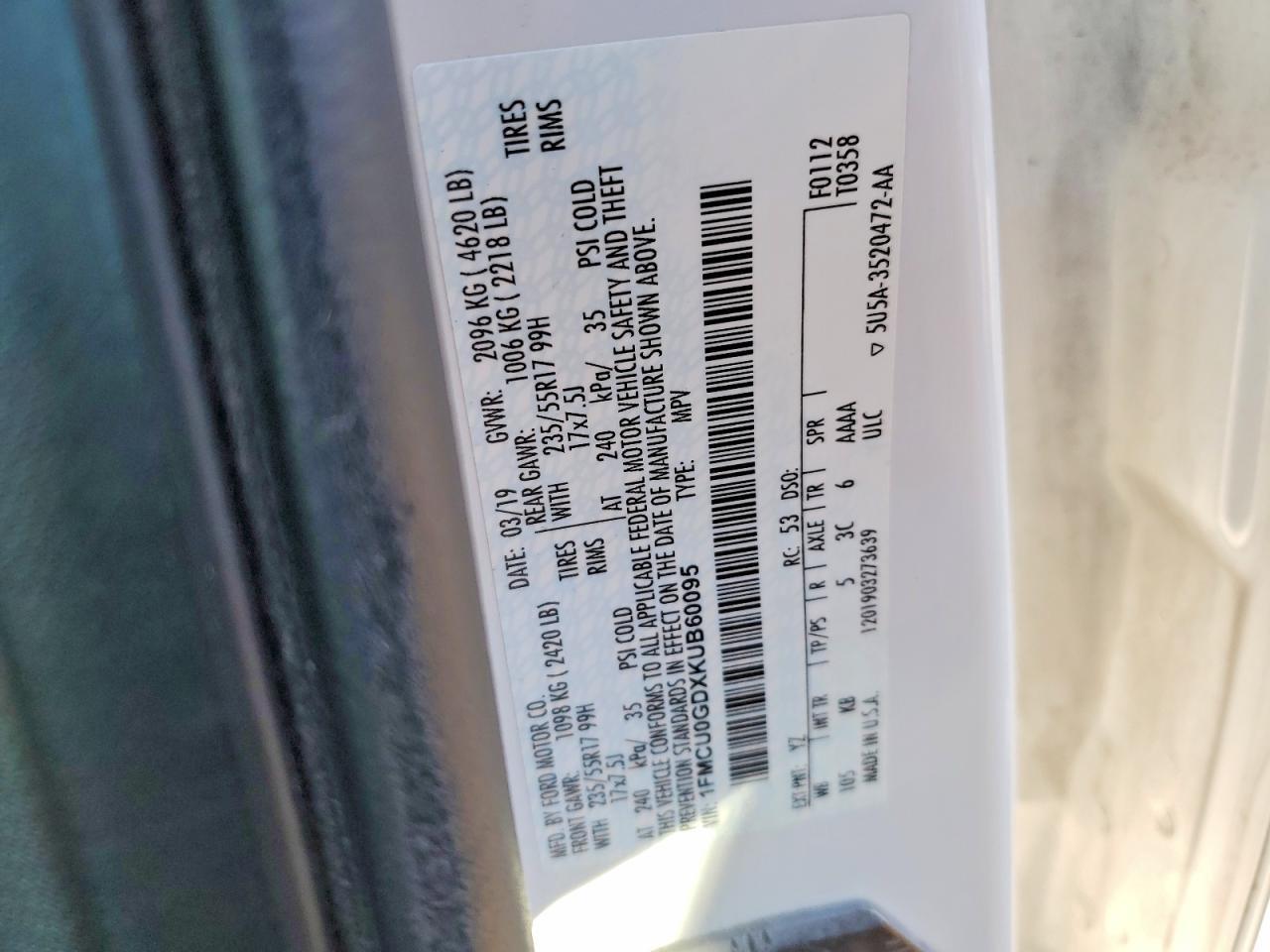 2019 Ford Escape se