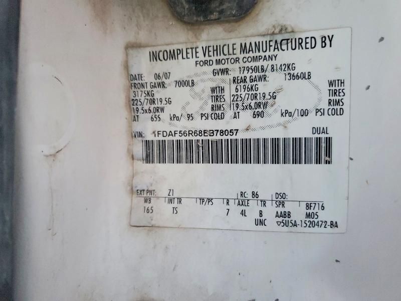 2008 Ford F550 Super Duty Truck Cab AND Chassis