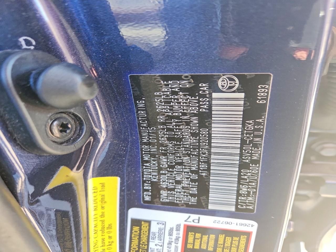 2015 Toyota Camry le