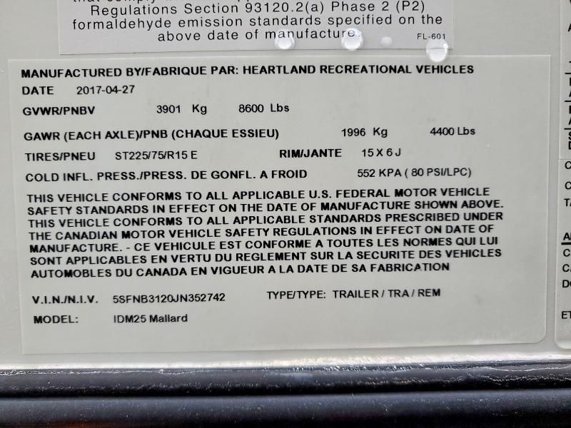 2018 Heartland Mallard-Camper