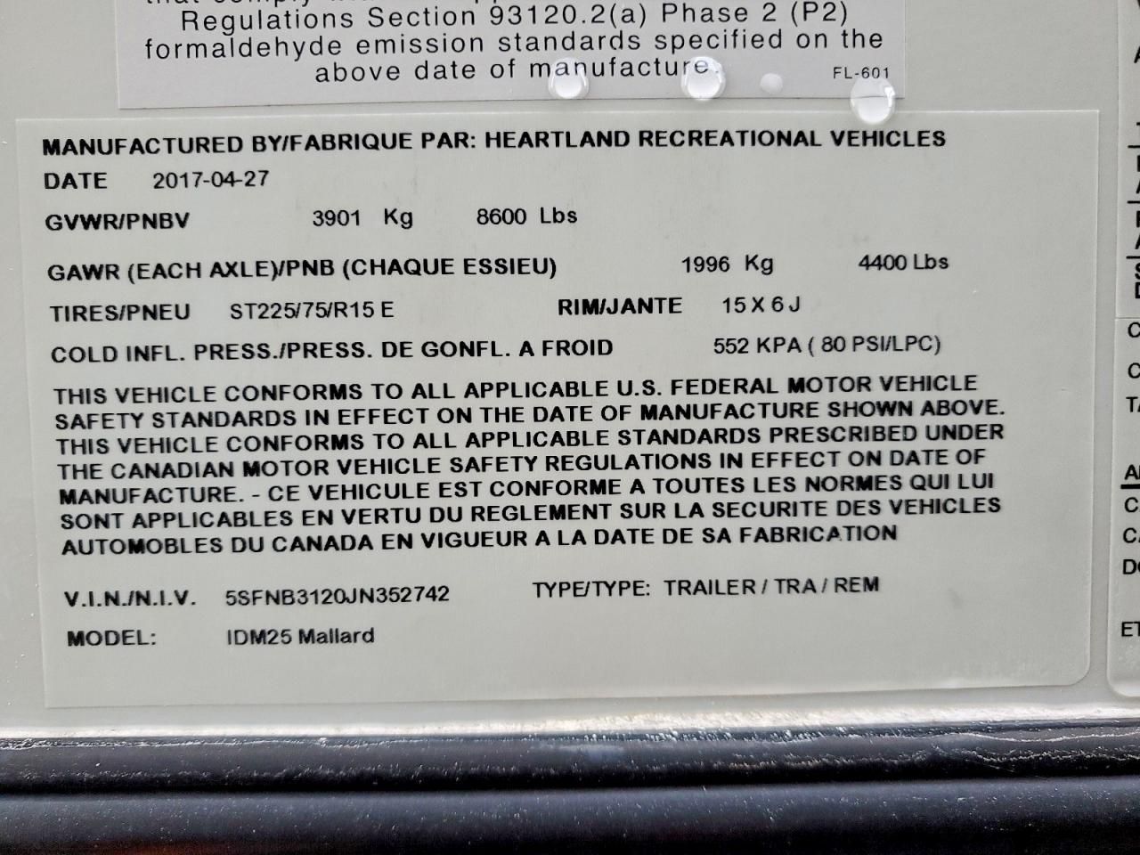 2018 Heartland Mallard-Camper