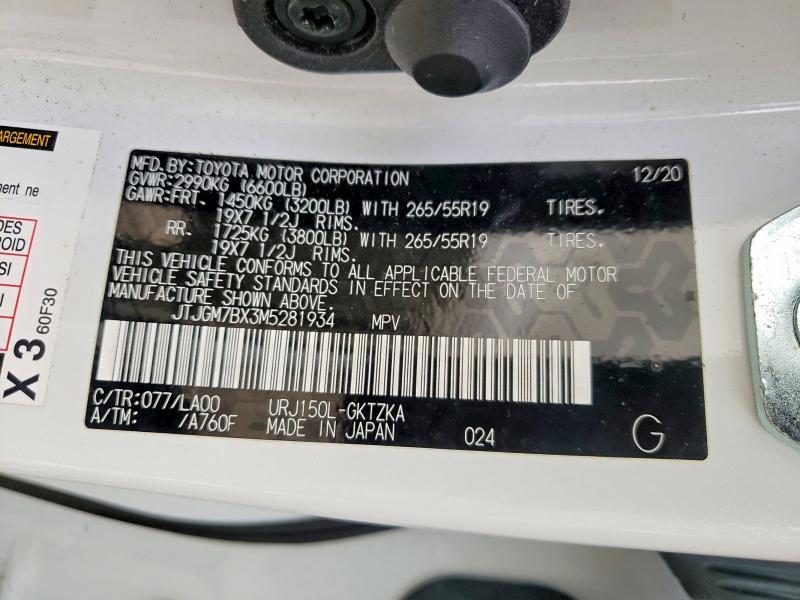 2021 Lexus Gx 460 Luxury