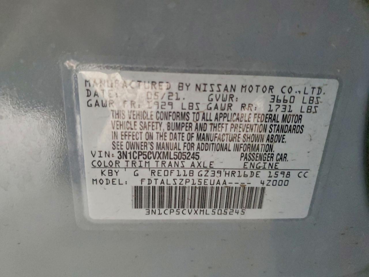 2021 Nissan Kicks sv