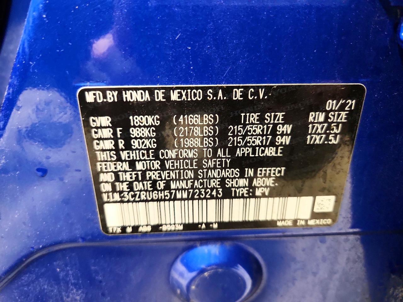 2021 Honda Hr-v ex