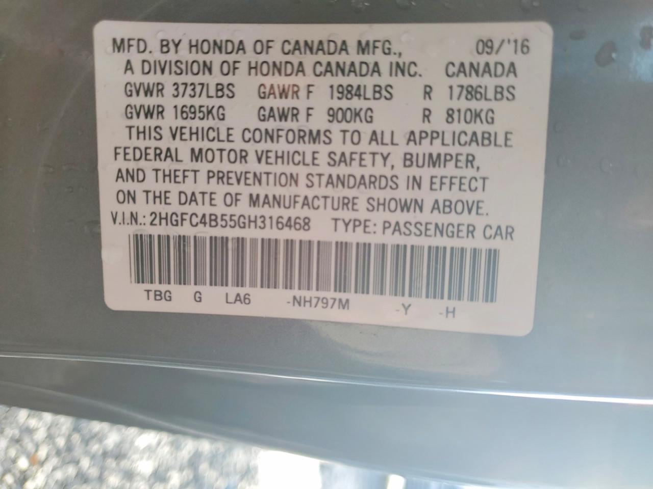 2016 Honda Civic lx