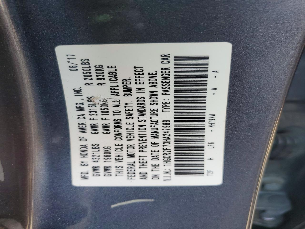 2017 Honda Accord ex